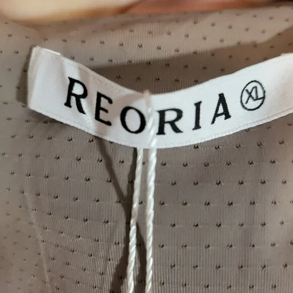 Reoria 2 Piece Loungewear Set Square Neck Flare Leg Size XL Tan NEW - Picture 4 of 13